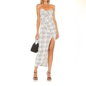 Katie May Strapless Black and White Dress